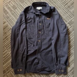 Navy Long Sleeve Button-Up Shirt